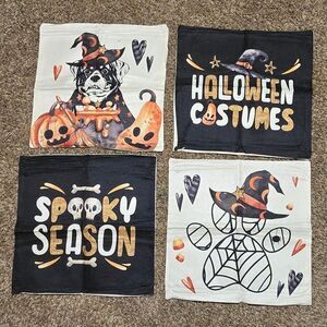 4 PK Halloween Dog Design Pillow Case Cover